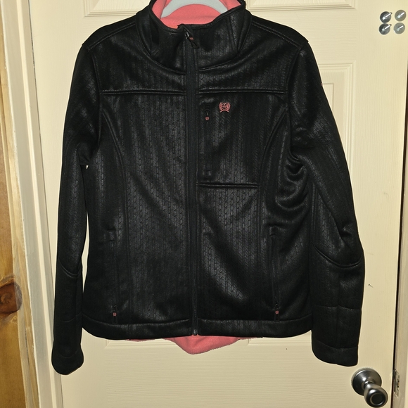 Cinch Miller Storm Defense Concealed Carry Jacket Women's Large Embossed Black - Picture 12 of 13